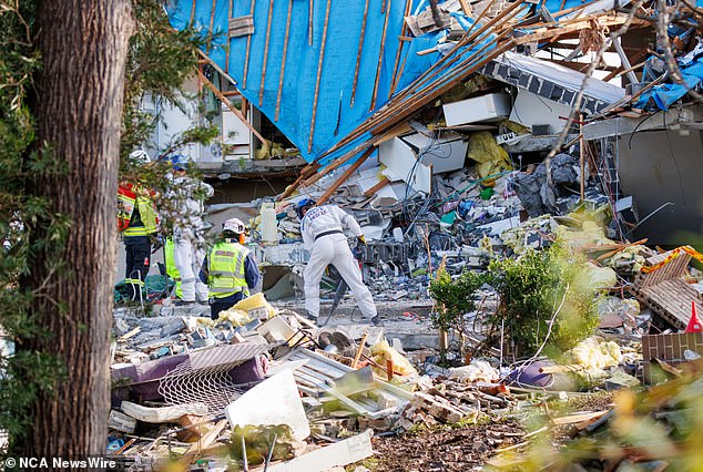 The explosion erupted on the second floor of a housing commission home on Waikanda Crescent in Whalan, in Sydney's west, about 1pm on Saturday.