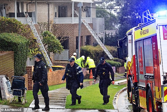 Tenants of the home have complained about the gas smell to the Department of Housing twice in the past 12 months, most recently in April (photo, first responders on scene)