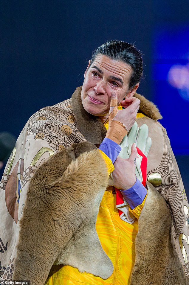 Williams burst into tears after being shocked by Goolagong Cawley's presentation of the animal skin cloak