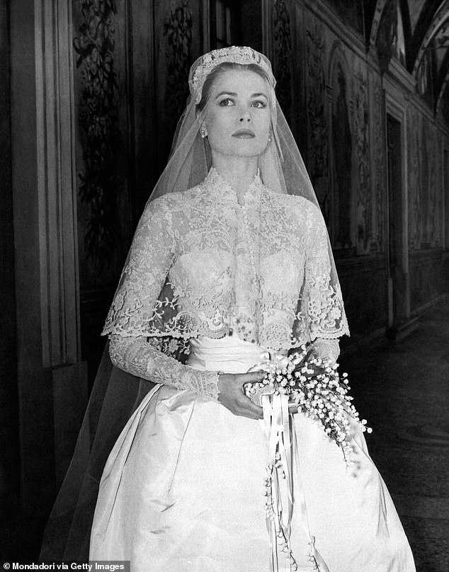 Ms Higgins' dress was inspired by Grace Kelly's ivory dress when she married Prince Ranier III of Monaco in 1956 (pictured)