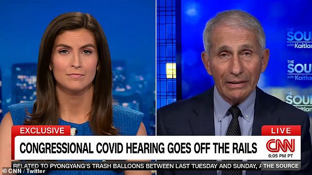 CNN host Kaitlan Collins claimed Fellows shouted approval when Greene said Fauci belonged in jail