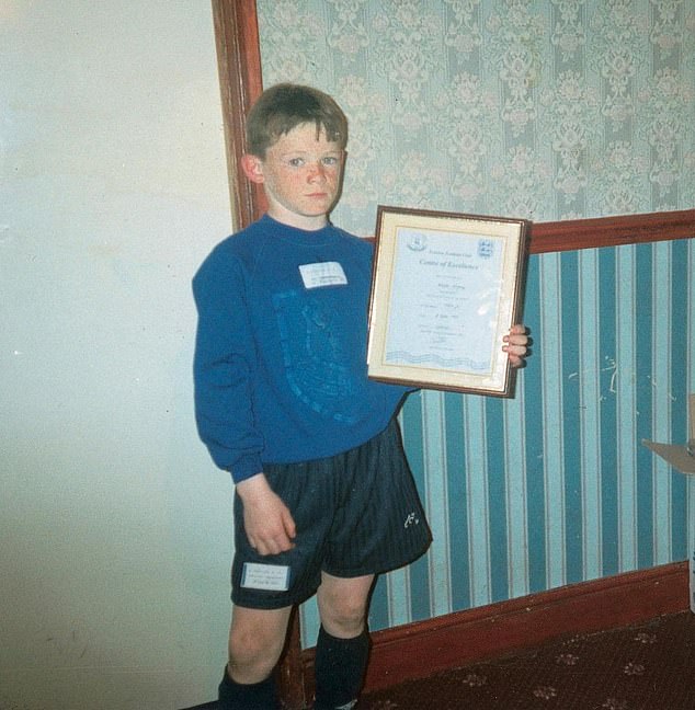 The striker (pictured) started his playing career at Everton and was once a mascot for the Blues