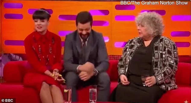 In a resurfaced clip of their performance, Lily, who was seated next to actor Dominic Cooper, can be seen smiling awkwardly at Miriam while talking to Graham.