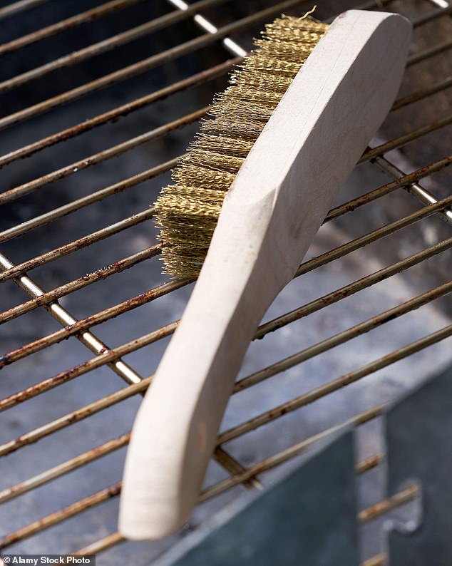 According to a 2016 study, between 2002 and 2014, about 1,700 people went to the emergency room after ingesting wire bristles in grilled foods (stock image)