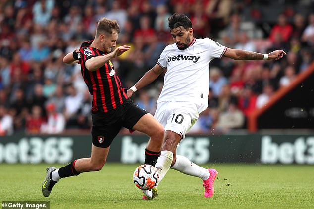 The results relate to Paqueta's (right-wing) behavior during four Premier League matches last season, during which he was shown a yellow card