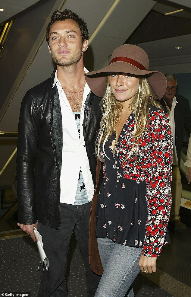 Sienna rose to fame in the early 1990s, when her burgeoning acting career and romance with Jude Law made headlines (pictured with Jude in 2004)