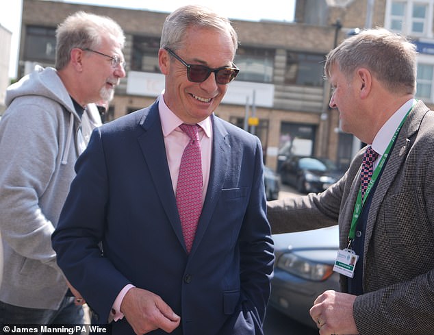 His campaign launch in the seat of Essex came after Farage yesterday made a stunning U-turn on his previous decision not to stand for Parliament