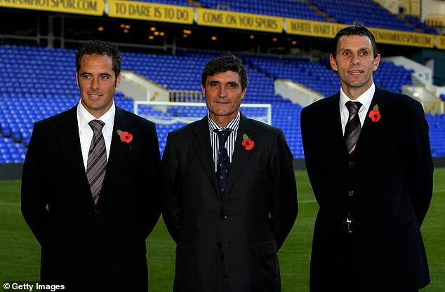 Alvarez (left) joined Juande Ramos (centre) in October 2007 during his move to Tottenham