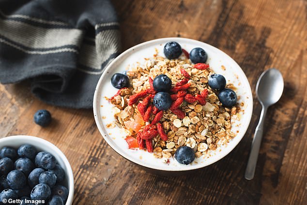 Cereal topped Olivia's list of foods she would 'never eat', with her reasoning being that there is 'no health benefit to starting the morning with a blood sugar spike' (stock image)