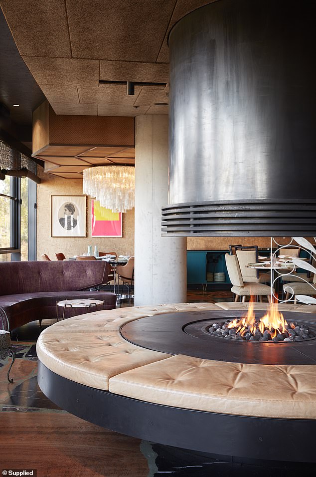 The Ovolo Nishi lobby features a cozy fire pit