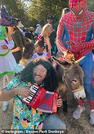 He and his friends, April and Buddy, participate in community events and take weekly walks in the park