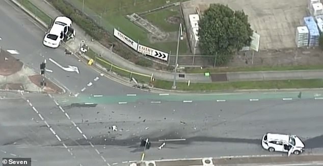 Emergency crews were called to the corner of Boundary and Progress roads in Wacol