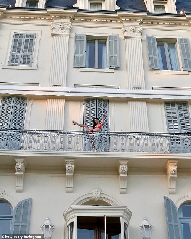 Katy took to Instagram on Monday while in Cannes to show off a series of photos from her luxury trip