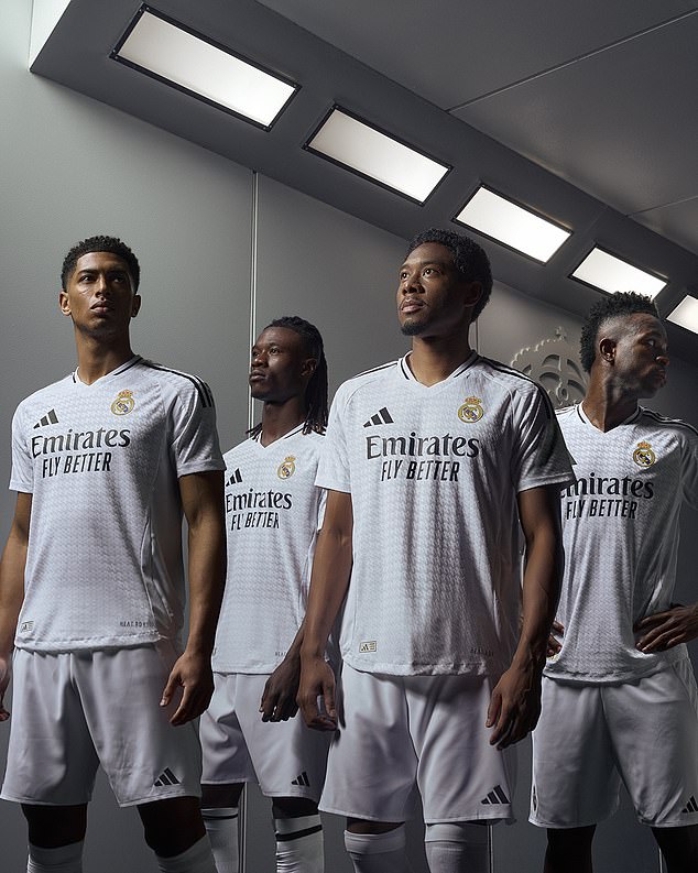 The Spanish giants have opted for a minimalist look for their traditional white home kit