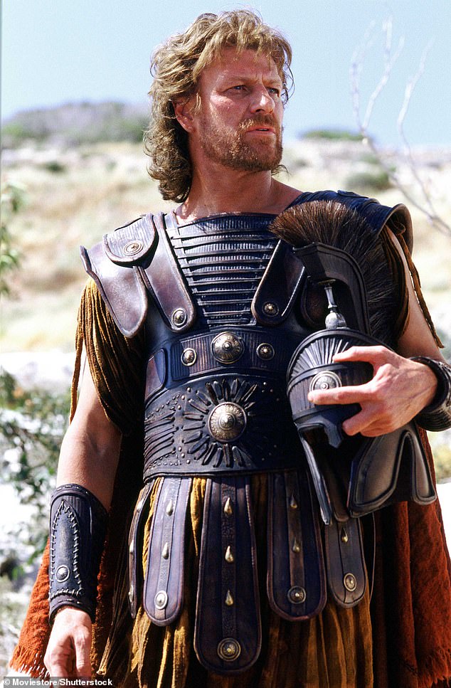 Sean Bean depicted in Troy, the 2004 epic in which he played the mythical character Odysseus