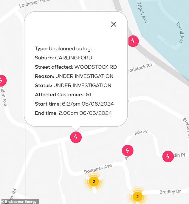 More than 1,300 homes have been affected by the power outage, which may not be resolved until well after midnight