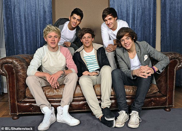 The music mogul, 64, helped put the boyband together for X Factor in 2010 (L-R Niall Horan, Zayn Malik, Louis Tomlinson, Liam Payne and Harry Styles in 2012)