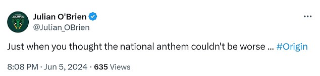 Other X users spoke out about the 'devilish' version of the anthem