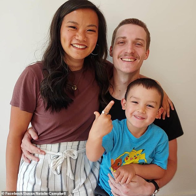 On May 31, about 200 people gathered at the hospital, dressed in white and red, to honor his parents, Tyler and Susan, both of whom were NC State alumni (photo: Susan, Tyler and Miles)