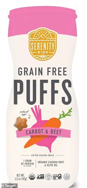 Serenity Kids' Carrot & Beet Bone Broth puffs also contain lead