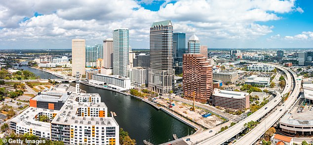 Tampa, Florida is just one step behind with a 68 percent increase