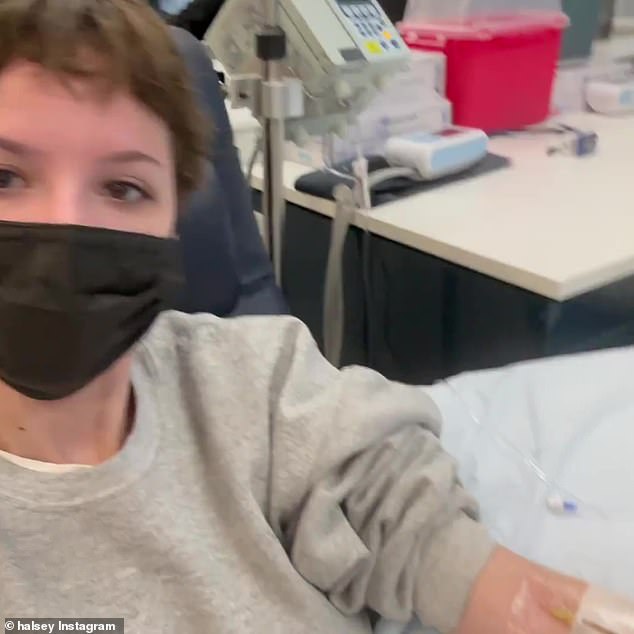 She shared the news on Instagram in a series of videos that appear to document the singer receiving IVs.