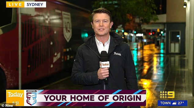 Throughout the remainder of the programme, many from the Today team, including Karl, Sarah and sports reporter Alex Cullen (pictured), continued to talk about the State of Origin match - which quickly ruffled the feathers of disinterested viewers.