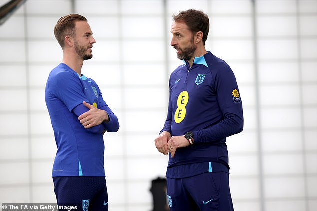 The 27-year-old (left) lined up for the final warm-up match against Iceland on Friday