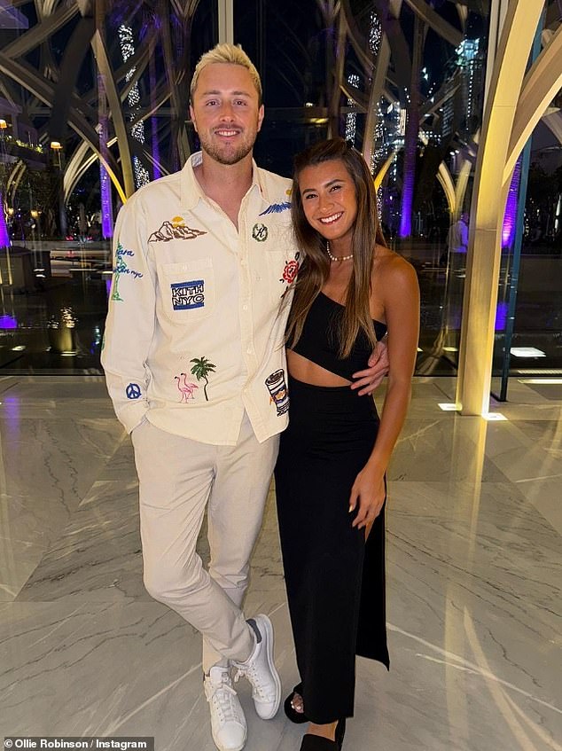 During last summer's Ashes series it emerged that Ollie had left Lauren after falling in love with influencer Mia Baker, who has a large social media following promoting golf to a younger generation.