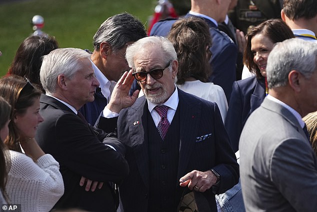 Steven Spielberg attended the ceremony at the American Cemetery