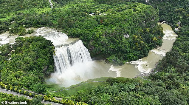 The famous Huangguoshu Waterfall (pictured) in southwestern Guizhou province is supported by water diverted from a nearby dam