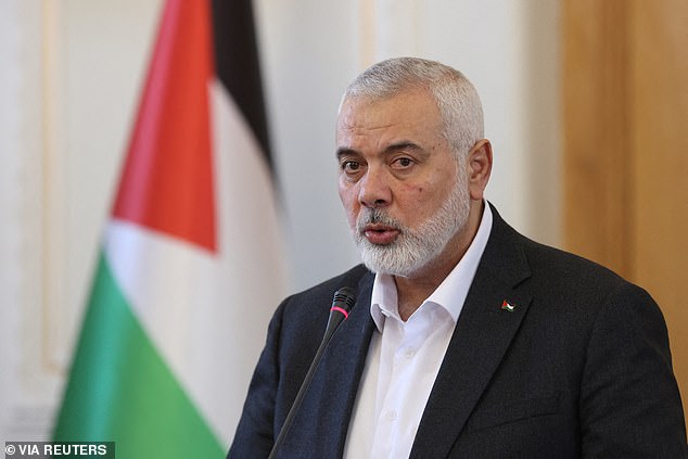 Top Hamas official Ismail Haniyeh (pictured) claimed the group would deal with the deal 'seriously and positively'