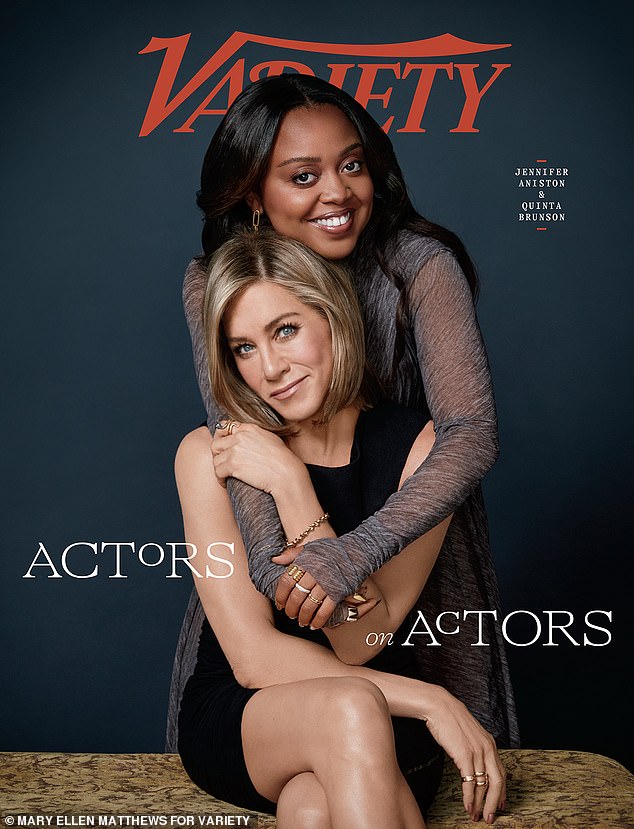 Here, Quinta embraces Jennifer as they are seen together for Actors On Actors