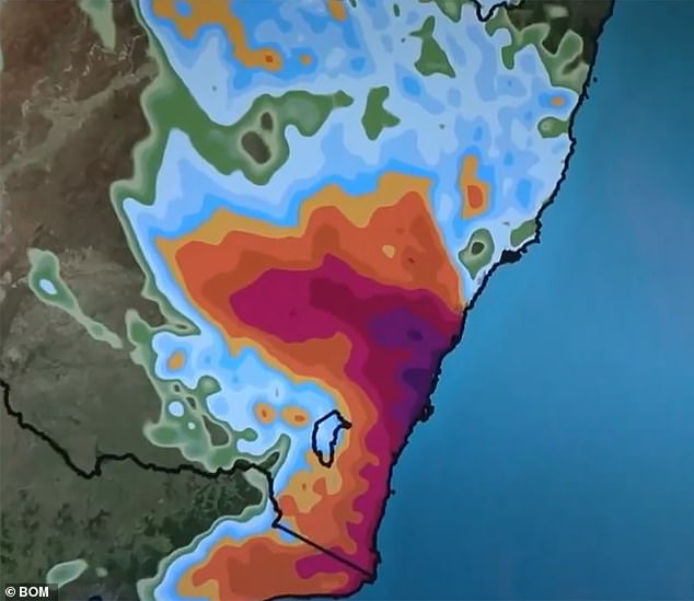 The Bureau of Meteorology said heavy rain will hit parts of Australia's east and west coasts on Friday (Photo: Rain expected around 11am Friday on the NSW coast)