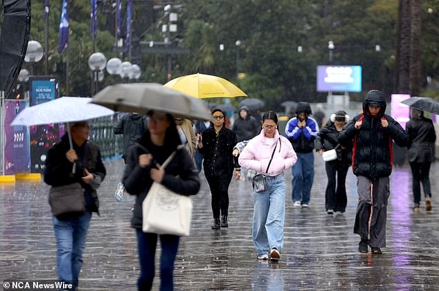 Melbourne and Perth will also be wet, but other capitals should avoid wet conditions