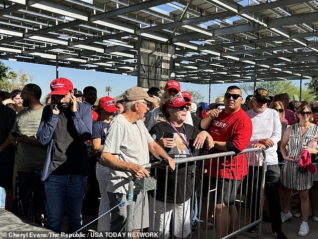 Former President Donald Trump's supporters endured temperatures of 110 degrees as they waited for the presumptive Republican nominee to speak in Phoenix on Thursday