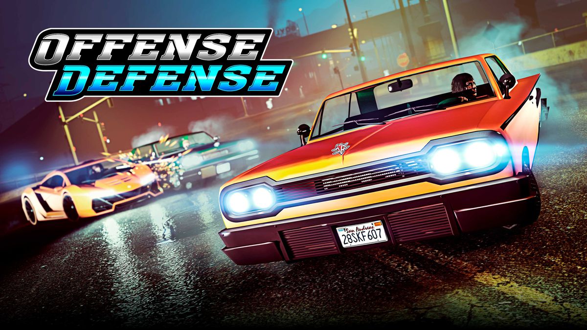 GTA Online promo art for the Offense Defense Adversary mode