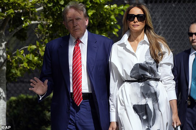 Trump said former first lady Melania Trump 'reads this c***', in a rare acknowledgment of the campaign coverage's impact on her