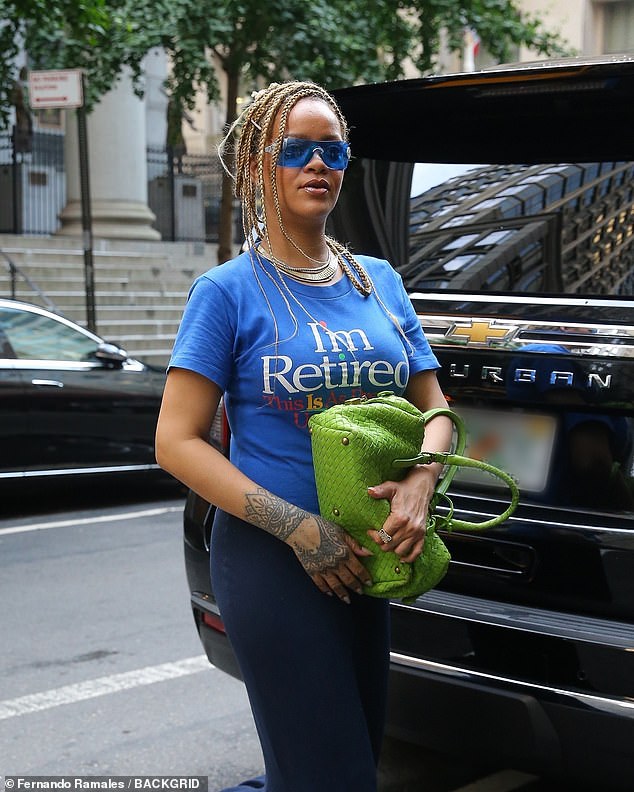 Rihanna playfully trolled her fans while in New York City on Thursday – as they continue to beg for 'new music' from the star