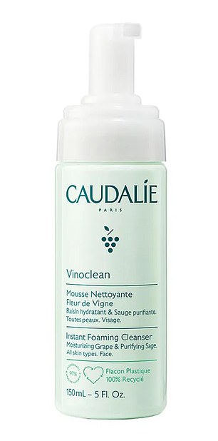 her favorite purchases were the $42 Vinoclean Instant Foaming Cleanser and $40 Grape Water, which can be used as a toner or to freshen and soften the face on the go