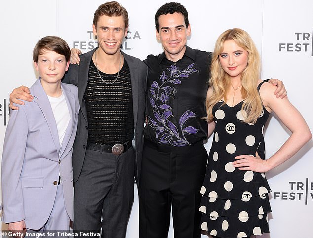 Everett, Owen and Kathryn all gathered for a group photo with their director Nicholas Colia, who also wrote the screenplay