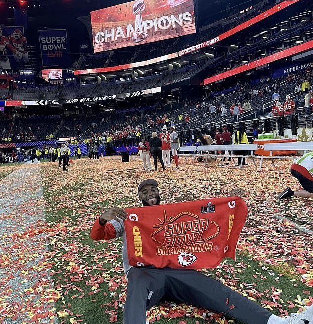 Thompson imagined himself celebrating in Las Vegas when the Chiefs won the Super Bowl this year