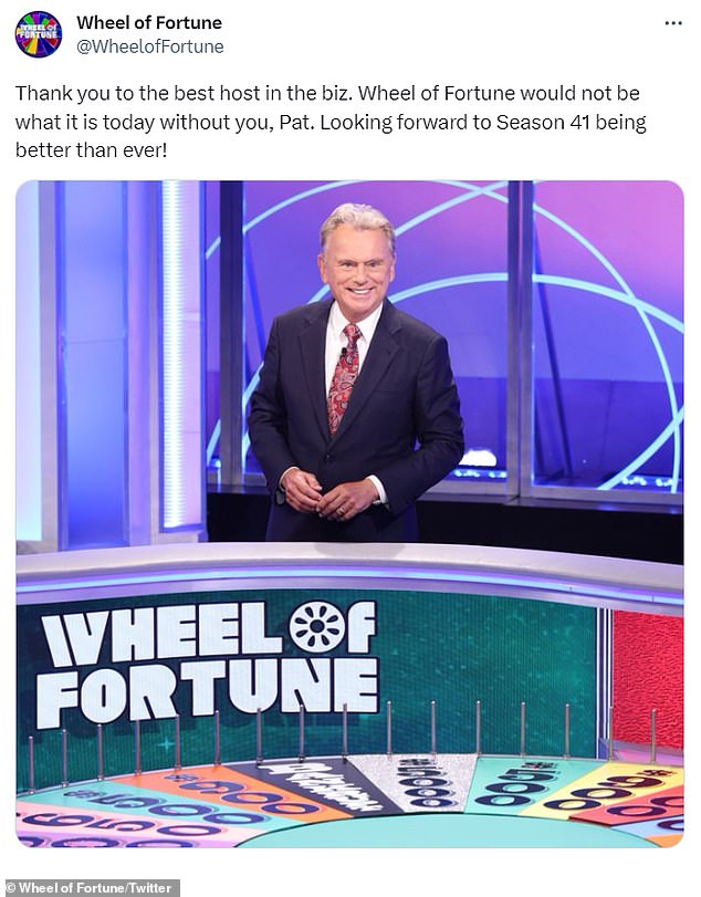 A tweet last year from the game show confirmed the host's impending departure from the series