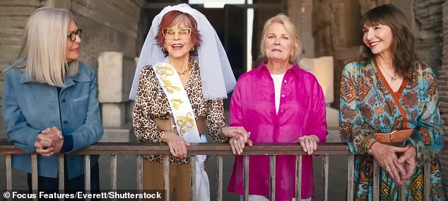 More recently, Diane (left) starred in the Book Club films alongside (from left) Jane Fonda, Candice Bergen and Mary Steenburgen;  depicted in the second Book Club film