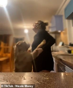 A heartbreaking video has emerged of her dancing with the animal in happier times