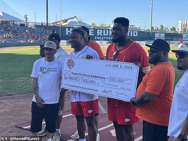 Chiefs stars Justin Reid and Trey Smith continued with their charity softball event