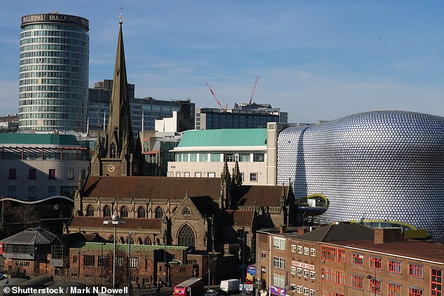 Britney's drawing recreated the Selfridges shopping centre, which is located behind St Martin's Church in the city