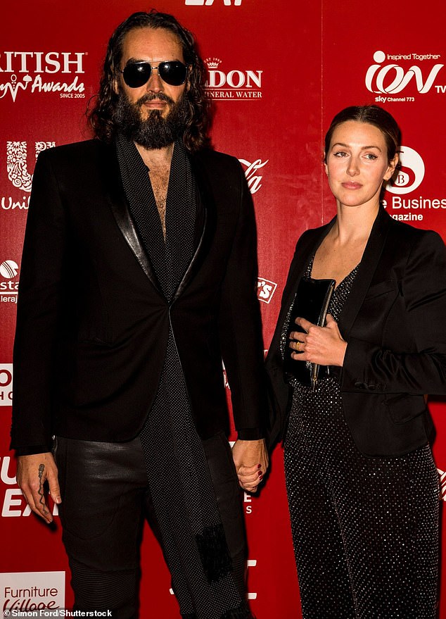 In the photo: Brand and his wife Laura Gallacher