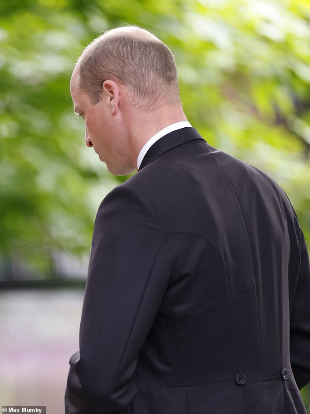 Prince William arrives at the Duke of Westminster's wedding to Olivia