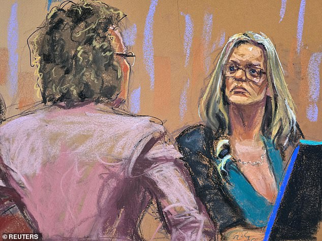 Stormy on the stand: She was questioned by attorney Susan Necheles